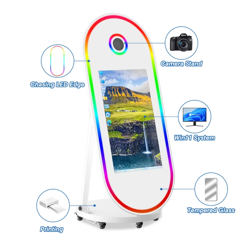 magic mirror photo booth instant print 32 inch touch screen magic mirror photo booth selfie led light photo booth event for wedd magic mirror photo booth instant print 32 inch touch screen magic mirror photo booth selfie led light photo booth event for wedd