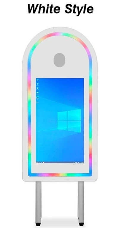 archway four legged portable magic mirror photo booth, 32 inch touch screen camera booth with led frame and flying box, selfie b archway four legged portable magic mirror photo booth, 32 inch touch screen camera booth with led frame and flying box, selfie b