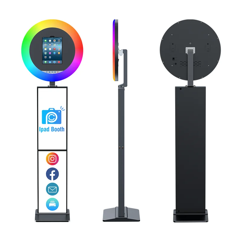 ipad photo booth, selfie maker, adjustable case with led ring light for events, parties, weddings ipad photo booth, selfie maker, adjustable case with led ring light for events, parties, weddings