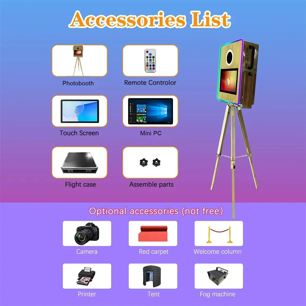 portable magic mirror photo booth 15.6 inch touch screen dslr photobooth machine with flight case for wedding party rental portable magic mirror photo booth 15.6 inch touch screen dslr photobooth machine with flight case for wedding party rental