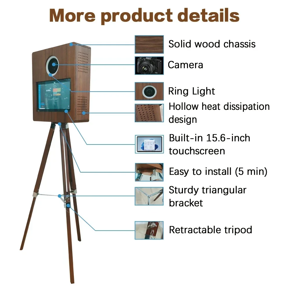 new design portable wedding wood vintage photo booth price wholesale retro wooden photo booth machine with printer and camera new design portable wedding wood vintage photo booth price wholesale retro wooden photo booth machine with printer and camera