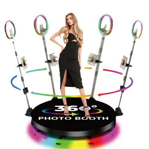 360 panoramic surround selfie booth professional photography table 360 photo booth machine rotation 360 photo booth 80cm 100cm