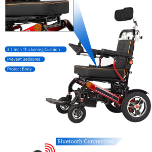 eu/usa warehouse two battery electric wheelchair,lightweight foldable powered wheelchair, portable folding carry wheelchair
