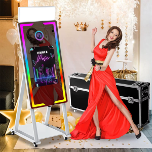 40 Inch White Magic Mirror Photo Booth
