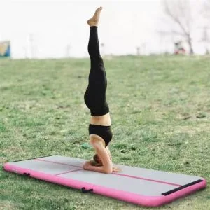 Pink 4 m Inflatable Yoga And Tumbling Mat