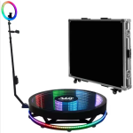 360 Glass Photo Booth Platform With Flight Case
