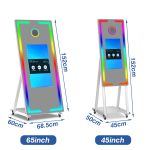 65 Inch Black Magic Mirror Photo Booth 32 Inch 65 Inch Black Magic Mirror Photo Booth 32 Inch