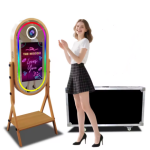 Wood-Grain DSLR Photo Booth With Touchscreen Wood-Grain DSLR Photo Booth With Touchscreen
