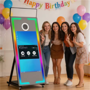 65 Inch Black Magic Mirror Photo Booth