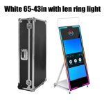 65 Inch White Magic Mirror Photo Booth