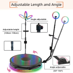360 Glass Photo Booth Platform With Flight Case