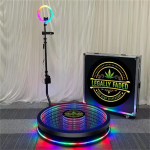 360 Glass Photo Booth Platform With Flight Case