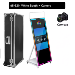 65 Inch White Magic Mirror Photo Booth 32 Inch 65 Inch White Magic Mirror Photo Booth 32 Inch