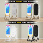 55 Inch Wooden Magic Mirror Photo Booth