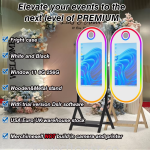 Black 55 Inch Magic Mirror Photo Booth Black 55 Inch Magic Mirror Photo Booth