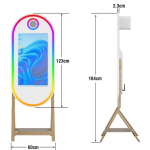 55 Inch Wooden Magic Mirror Photo Booth