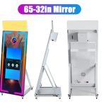 65 Inch White Magic Mirror Photo Booth 32 Inch 65 Inch White Magic Mirror Photo Booth 32 Inch