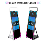 65 Inch White Magic Mirror Photo Booth