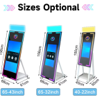 65 Inch Black Magic Mirror Photo Booth 32 Inch 65 Inch Black Magic Mirror Photo Booth 32 Inch