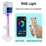 White 15.6 Inch DSLR Photo Booth With Touchscreen