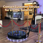 360 Glass Photo Booth Platform With Flight Case