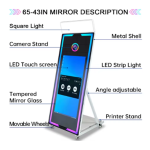 65 Inch Black Magic Mirror Photo Booth 65 Inch Black Magic Mirror Photo Booth