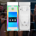 65 Inch White Magic Mirror Photo Booth