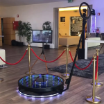 360 Glass Photo Booth Platform With Flight Case