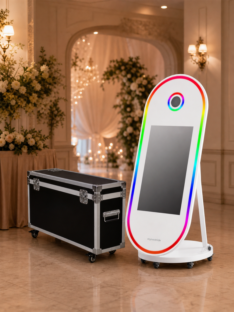 Magic Mirror Photo Booth in a wedding and event venue