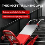 Commercial Grade Heavy Duty Electric Stair Climber Rechargeable High Capacity Electric Stair Climber Trolley With A Sturdy Metal Frame Suitable For Transporting Construction Goods Commercial Grade Heavy Duty Electric Stair Climber Rechargeable High Capacity Electric Stair Climber Trolley With A Sturdy Metal Frame Suitable For Transporting Construction Goods