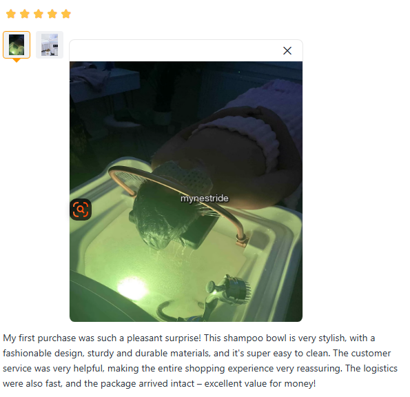 Verified customer review for Head Spa