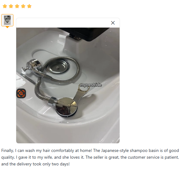 Verified customer review for Head Spa