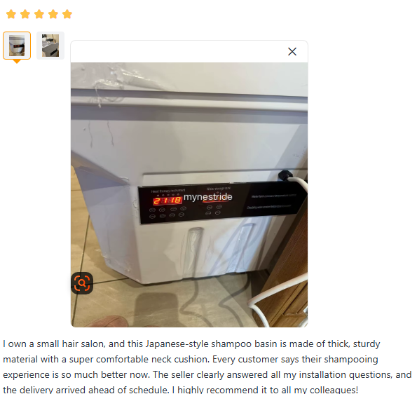 Verified customer review for Head Spa