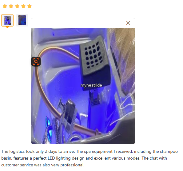 Verified customer review for Head Spa