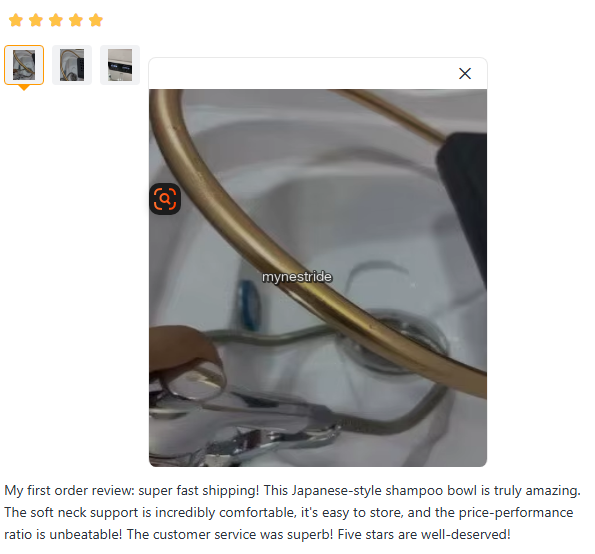 Verified customer review for Head Spa