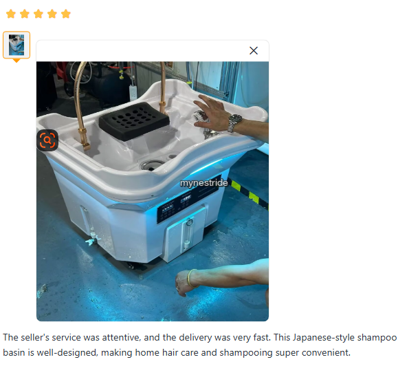 Verified customer review for Head Spa