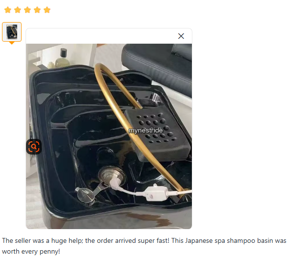 Verified customer review for Head Spa