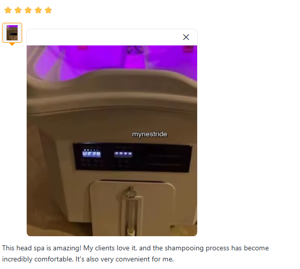 Verified customer review for Head Spa