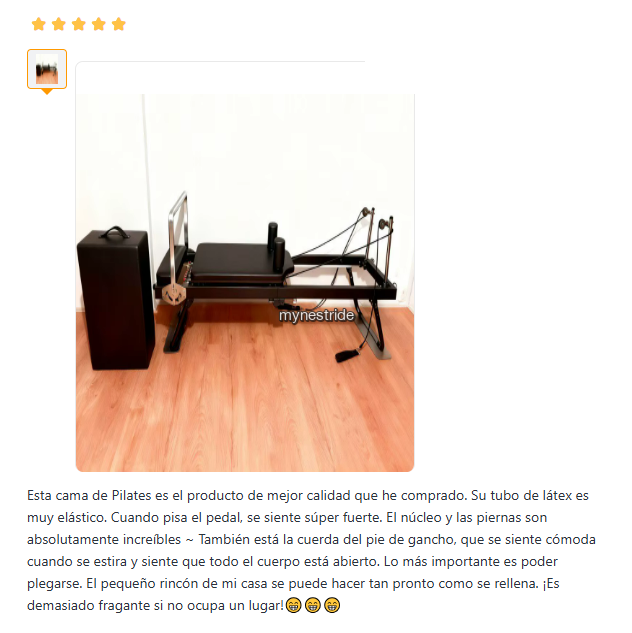 Verified customer review for Pilates