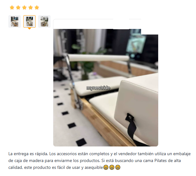 Verified customer review for Pilates