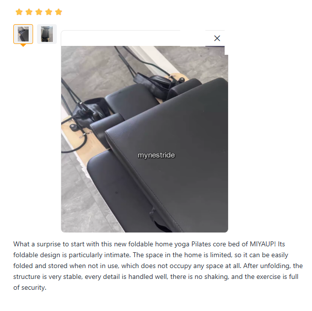 Verified customer review for Pilates