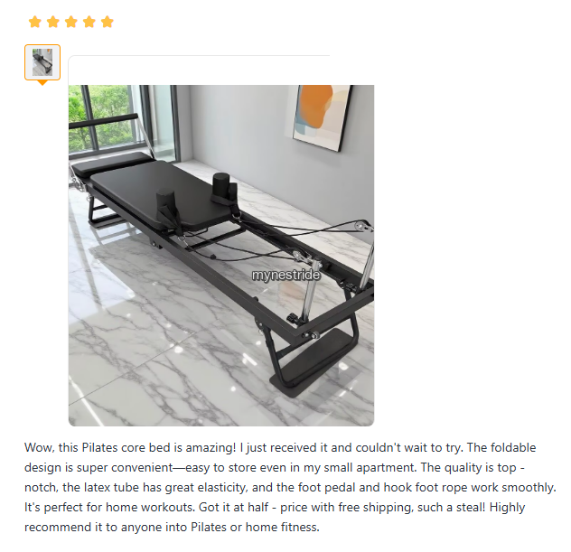 Verified customer review for Pilates