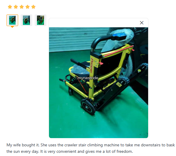 Verified customer review for Stair Climbers