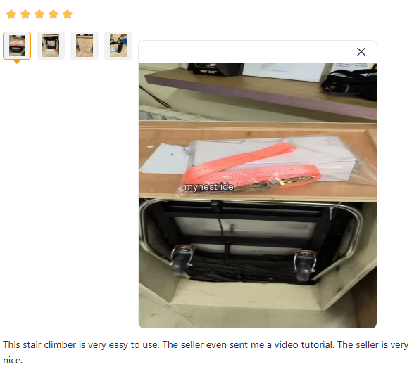 Verified customer review for Stair Climbers